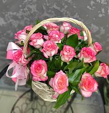Цветочная композиция из Розы в корзине #REPLACE_PRED# Сахарово